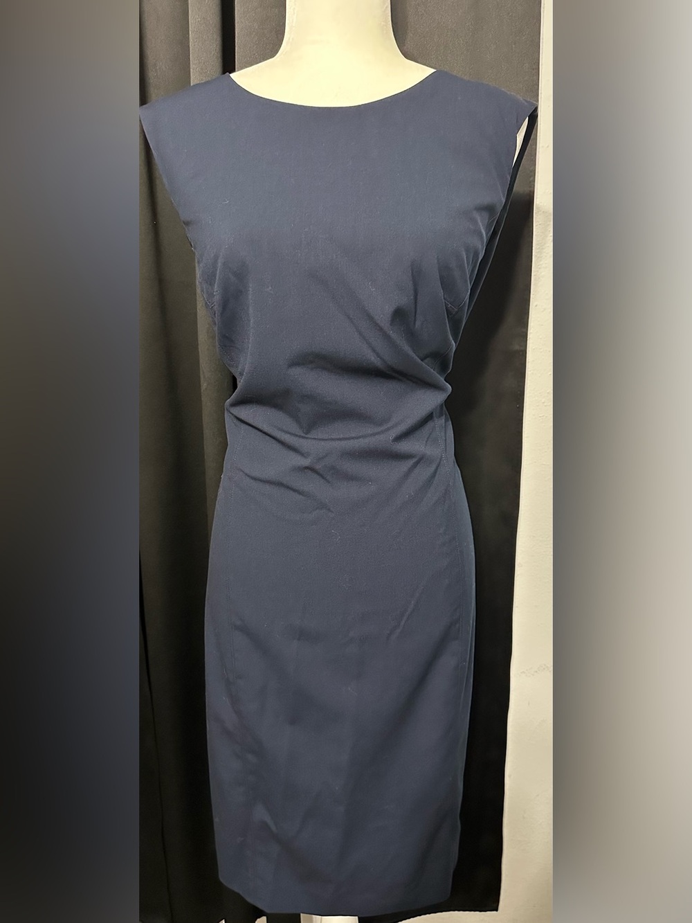 Midi Navy Sheath Dress